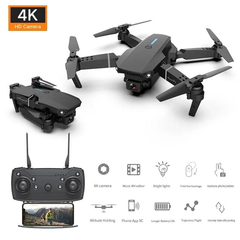 E88 Dual Camera Drone Wide Angle RC Drone