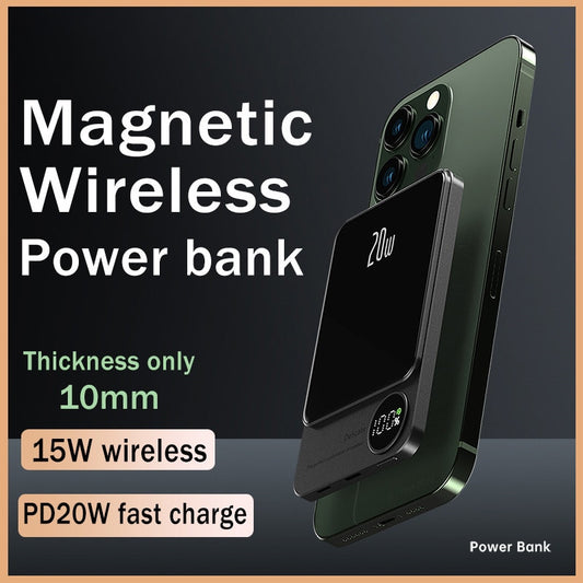 Smart Wireless Magnetic Power Bank Portable Wireless Macsafe