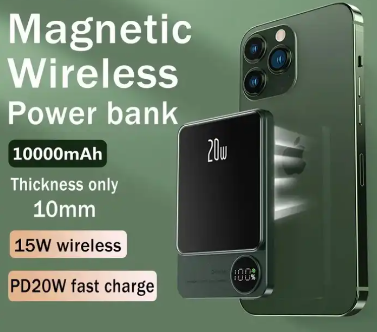 Smart Wireless Magnetic Power Bank Portable Wireless Macsafe