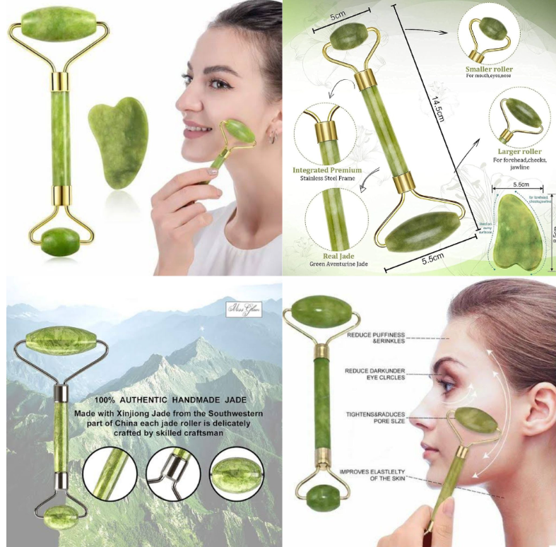 Facial Massager JADE ROLLER (With Stone)